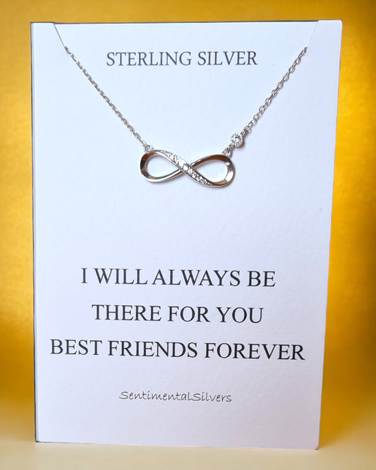 Sterling Silver Friends For Infinity Necklace
